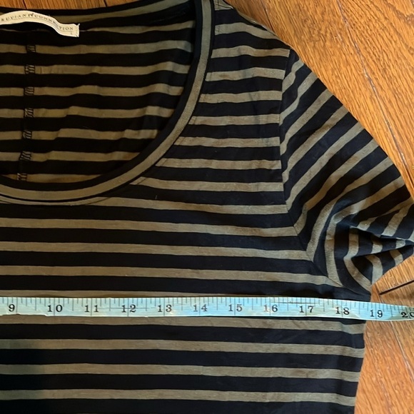 Peruvian Connection | Andover Green & Black Striped Long Sleeve Maxi Dress Large - Picture 10 of 11